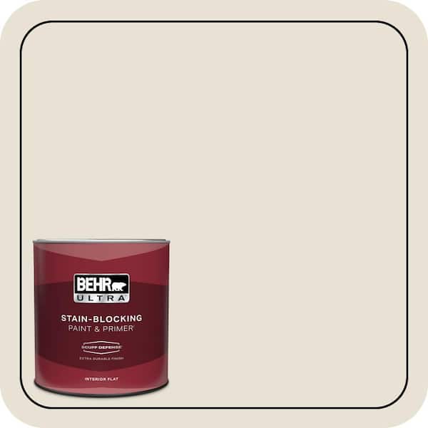 BEHR ULTRA 1 qt. #BXC-62 Alabaster Extra Durable Flat Interior Paint & Primer