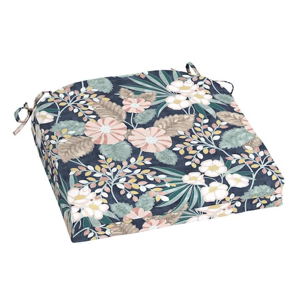 Hampton Bay 20 in. x 20 in. Square Outdoor Seat Cushion in Maylline Floral