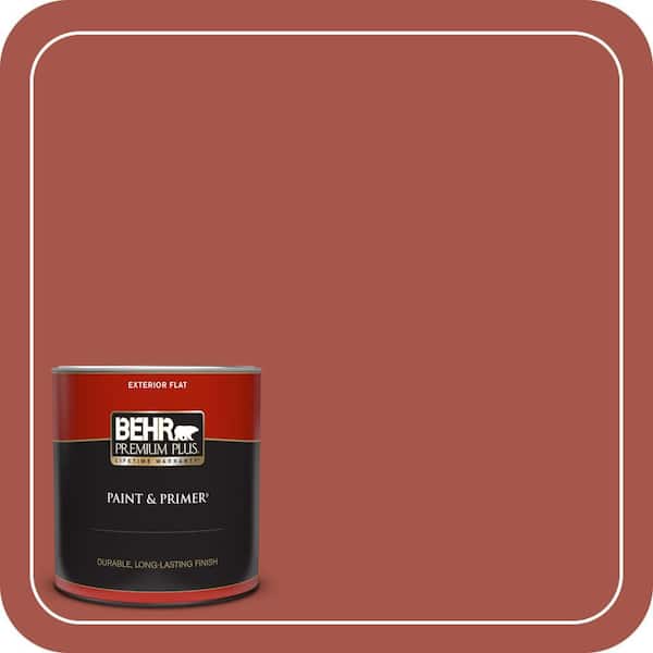 BEHR PREMIUM PLUS 1 qt. #ECC-62-3 Volcanic Flat Exterior Paint & Primer