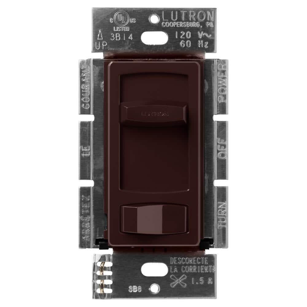 Lutron Skylark Contour Fan Control, Quiet 3Speed, 1.5Amp/SinglePole or 3Way, Brown (CTFSQF