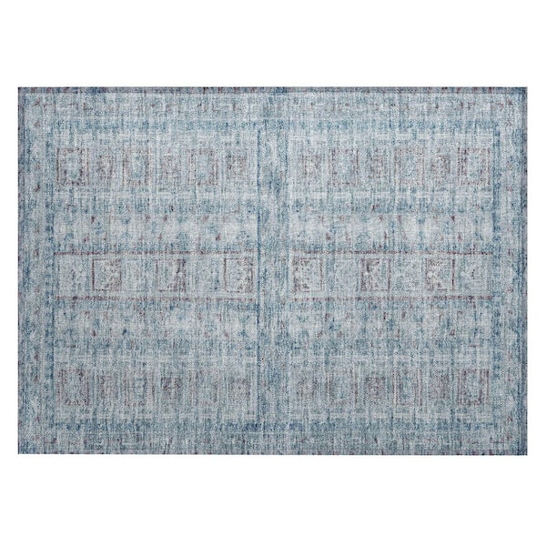 Addison Rugs Chantille Machine Washable Indoor/Outdoor Abstract ACN2173 Blue 1 ft. 8 in. x 2 ft. 6 in. Accent Rug