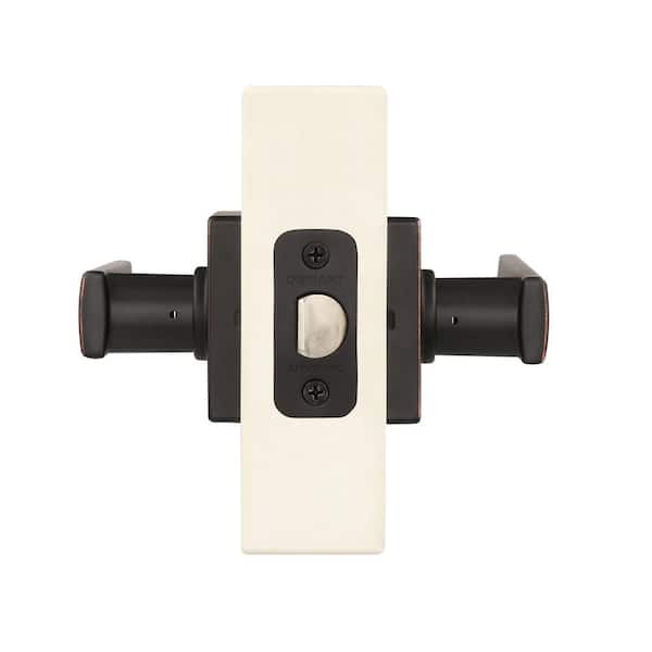 Westwood Aged Bronze Hall/Closet Door Lever with Square Rose