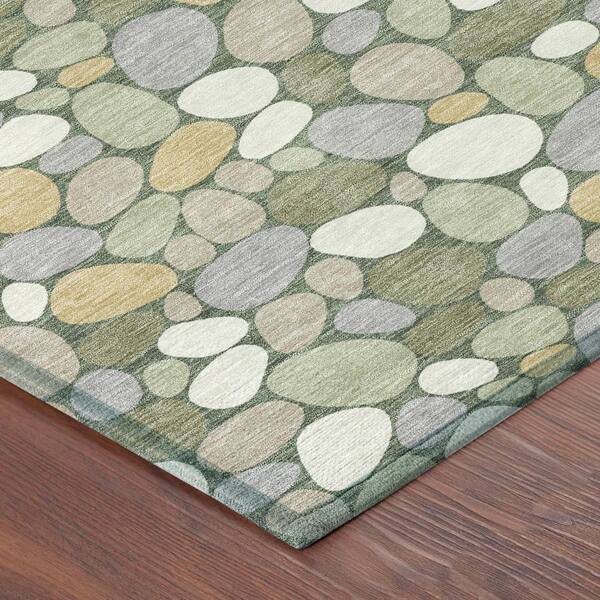 Chantille Machine Washable Indoor/Outdoor Abstract ACN2817 Basil 10 ft. x 14 ft. Area Rug