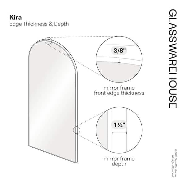 Glass Warehouse Kira 30 in. W x 67 in. H Arch Leaner Dressing