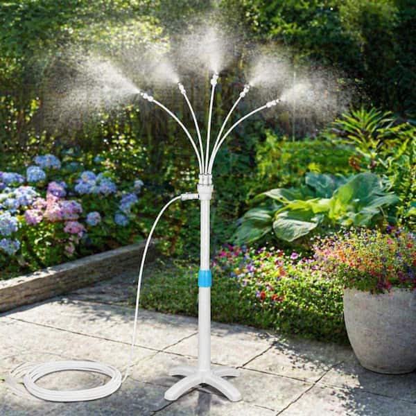 3.8 ft. Portable Stand Mister, Adjustable Cooling Sprayer with 5