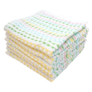 Spring Multicolor Cotton Pebble Bar Mop Dish Cloth Set of 6