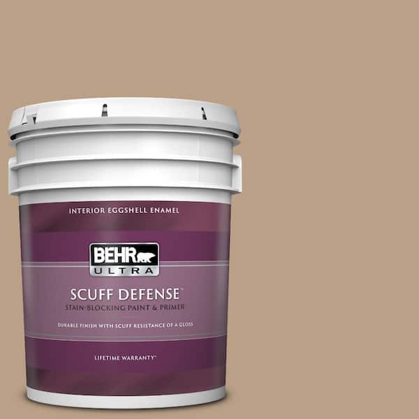 BEHR ULTRA 5 gal. #ICC-52 Cup of Cocoa Extra Durable Eggshell Enamel Interior Paint & Primer