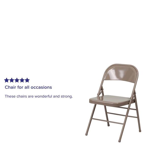 Carnegy Avenue - Beige Metal Outdoor Safe Folding Chair
