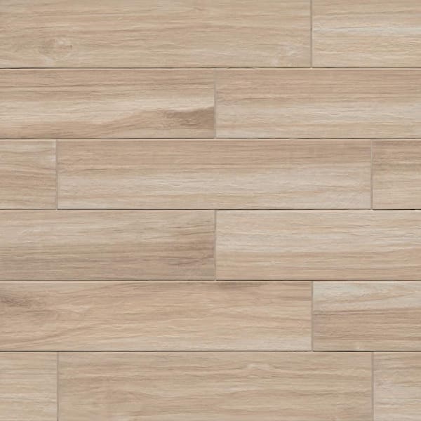 Havencrest Beige 8 in. x 36 in. Matte Porcelain Wood Look Floor and Wall Tile (448 sq. ft./Pallet)