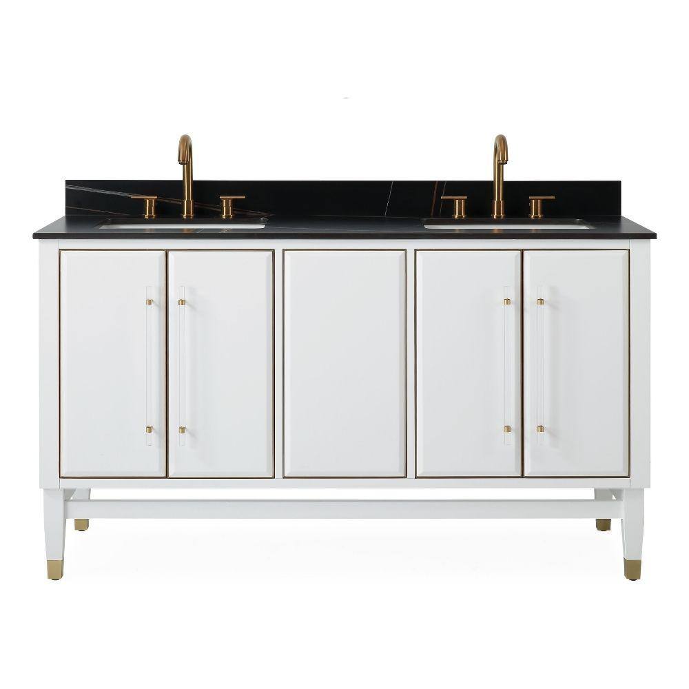 Bertone 60 in. W x 22 in. D. x 35 in. H St Laurent Sintered Stone Vanity To