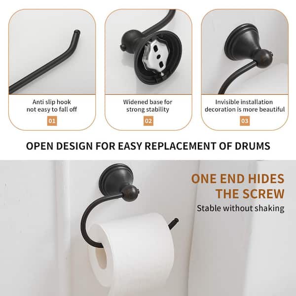 Wall Mounted Bathroom Accessories Tissue Toilet Paper Holder Rustic Toilet Paper Dispenser In Oil Rubbed Bronze