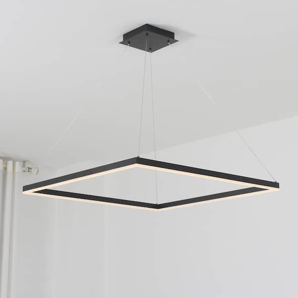 2025-25 秋冬新作  ハイブランドの UMEILUCE 31.5 in. LED 45-Watt 1 Light Black Square ピアス
