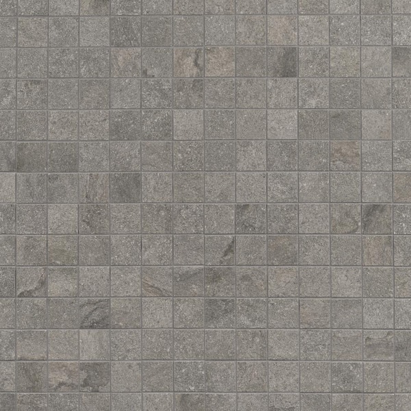 Ivy Hill Tile Dominion Slate Gray 11.81 in. x 11.81 in. Matte Porcelain Floor and Wall Mosaic Tile (0.97 sq. ft./Each)