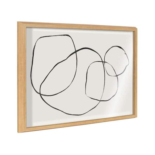 Kate and Laurel Sylvie 869 Going in Circles by Teju Reval of SnazzyHues Framed Art Print 24 in. x 18 in.
