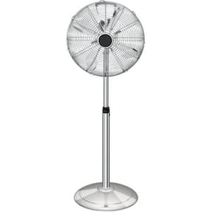 Adjustable-Height 53 in. Heavy Duty Metal Stand Pedestal Fan, 3 Settings Spds, Low Noise, High-Velocity Quality Durable