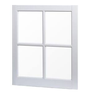 24 in. x 29 in. Utility Fixed Picture Vinyl Window with Grid - White