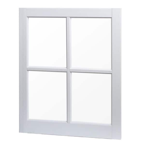 TAFCO WINDOWS 24 in. x 29 in. Utility Fixed Picture Vinyl Window with Grid - White