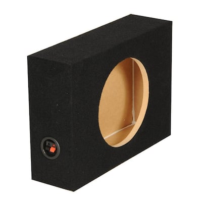 Q-Power 18.25 in. x 13.25 in. x 5.25 in. Shallow Single 12 in. Sealed Truck Subwoofer Sub Box