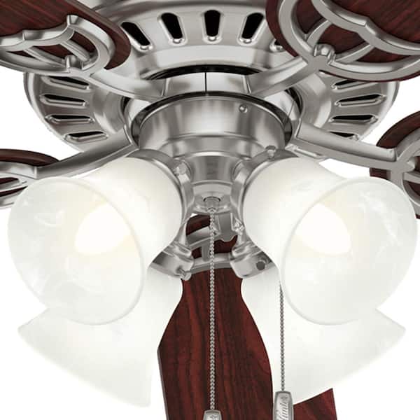 Hunter - Studio Series 52 in. Indoor Brushed Nickel Ceiling Fan with Light Kit