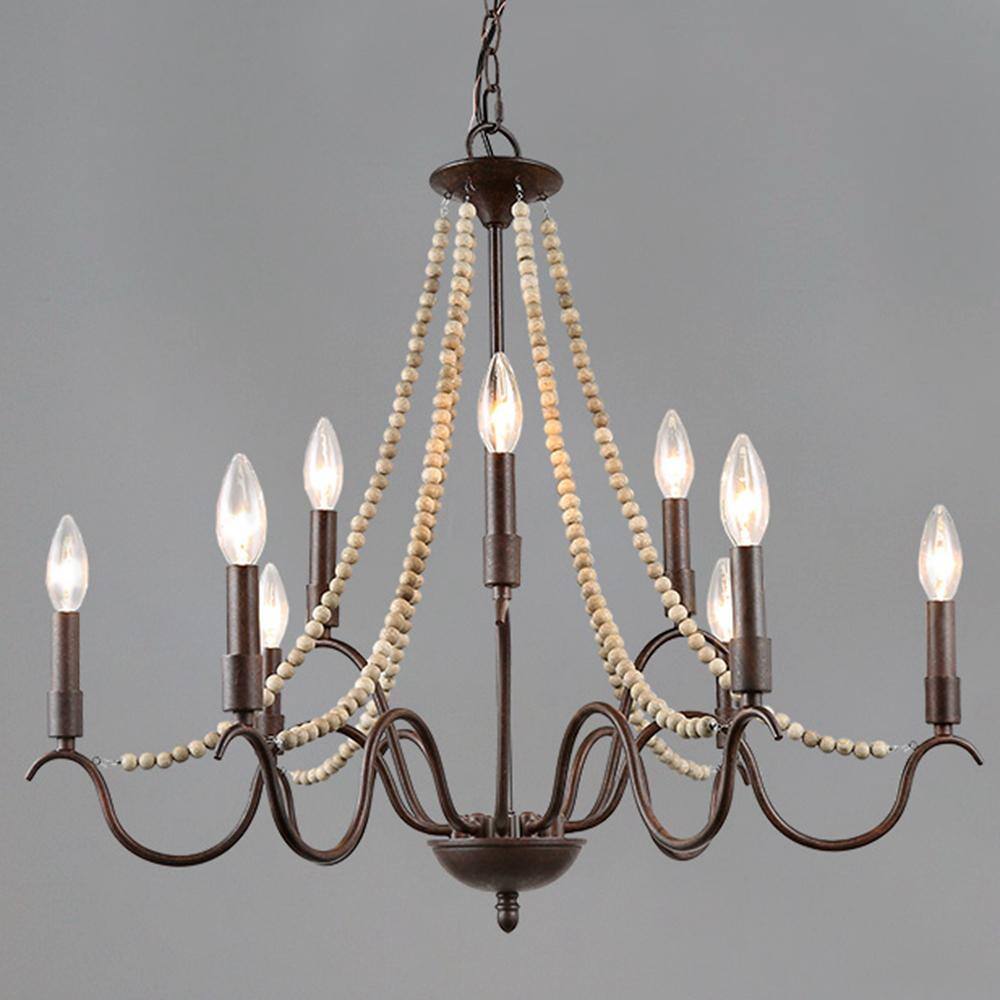 beaded candle chandelier