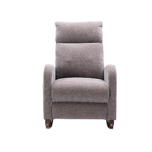 Modern Gray Rocking Massage Chair with High Backrest