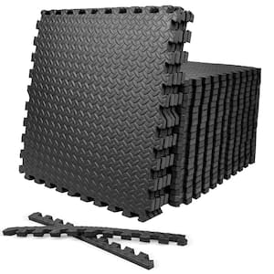24 in. W x 24 in. L x 3/4 in. T Extra Thick Interlocking Puzzle Exercise Mat for Home and Gym Equipment (96 sq. ft.)