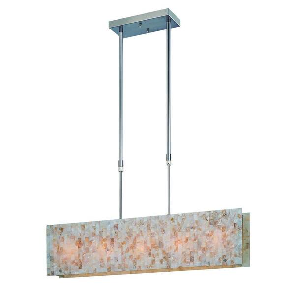 Illumine Designer 5-Light Polished Steel Island Light