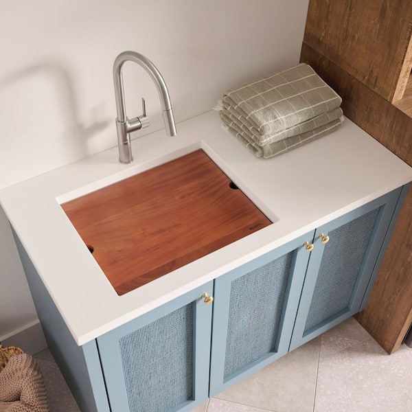 Alto 23 in. Undermount 16-Gauge Stainless Steel Laundry Utility Workstaion Sink