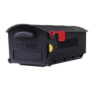 Patriot Black Large Plastic Post Mount Mailbox