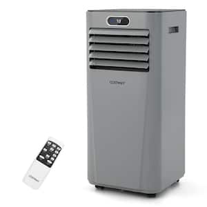 10000 BTU(ASHRAE) 7000 BTU(DOE) Portable Air Conditioner Cools Sq. Ft. with Dehumidifier Fan Mode Remote Control in Gray