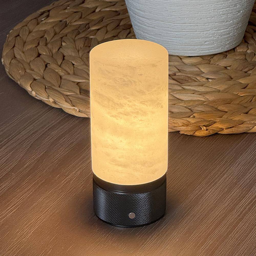 6 in. Modern Rechargeable Table Lamp with Natural Spanish Alabaster Shade and USB Port for Living Room price history on PriceWatchPro