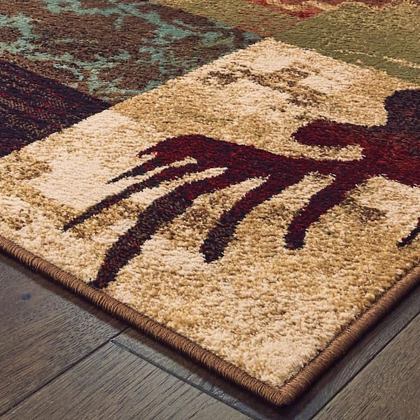 Timberidge Brown/Rust 2 ft. x 8 ft. Lodge Runner Rug