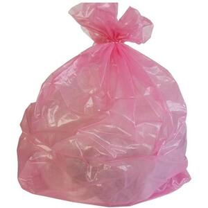 33 in. W x 39 in. H 33 Gal. 1.5 mil Pink Trash Bags (100-Count)