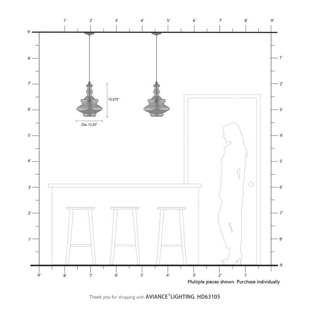 Brushed Nickel Clear Glass Mini Pendant Light
