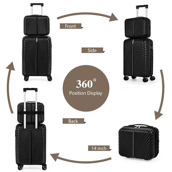 HIKOLAYAE 2-Piece PP Luggage Set with Locks, Includes Carry-On 14