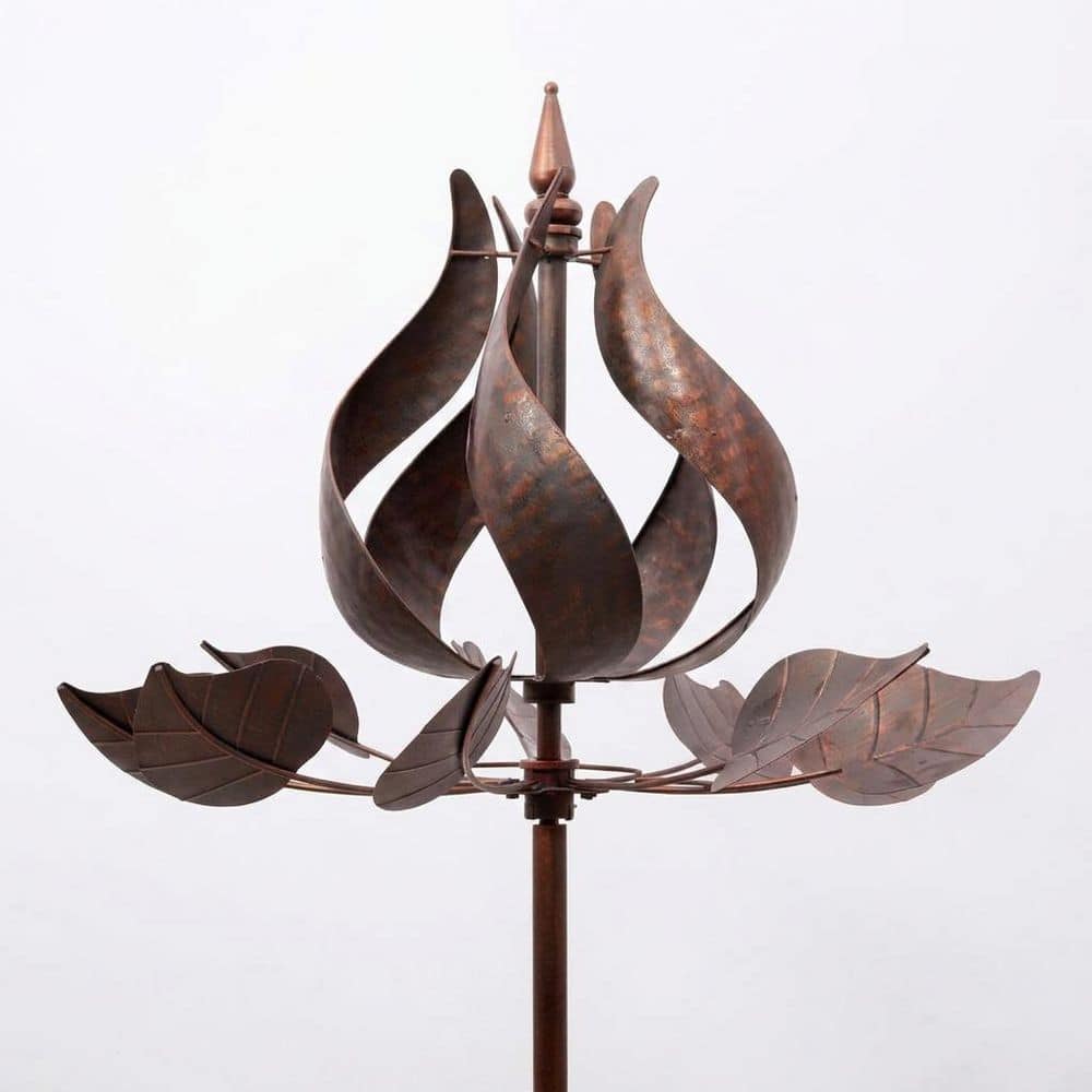 75 in. H Copper Metal Wind Spinner Outdoor Tulip Design Windmill for Garden Lawn Yard Decor, Fade Resistant price history on PriceWatchPro