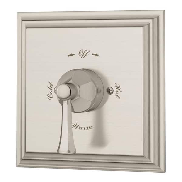 Symmons Canterbury 1-Handle Tub and Shower Faucet Trim Kit in Satin Nickel (Valve Not Included)