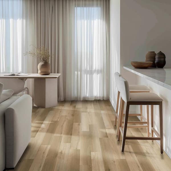 Antler Ridge 6 MIL x 6 in. x 36 in. Rustic Brown Waterproof Click Lock Luxury Vinyl Plank Flooring (23.95 sq. ft./Case)