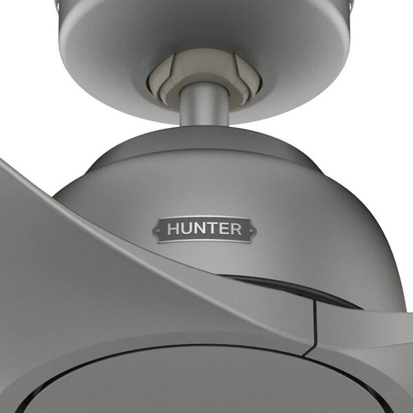 Hunter Gallegos 52 in. Matte Silver Indoor/Outdoor Ceiling Fan 