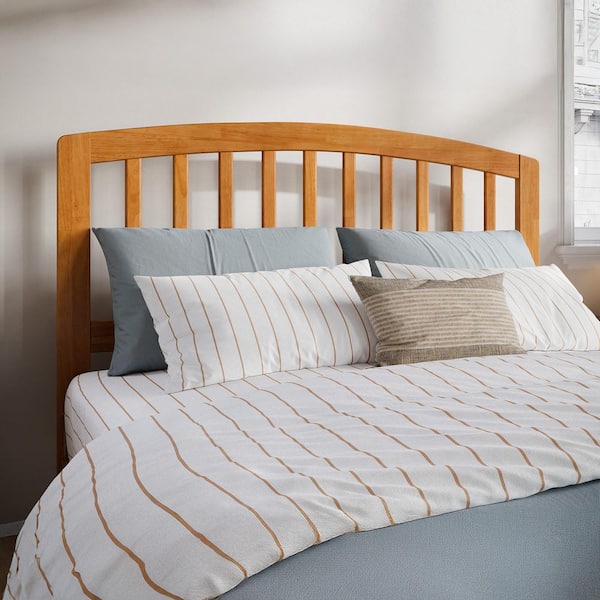AFI Richmond Light Toffee Natural Bronze Solid Wood Full Headboard with Attachable Charger