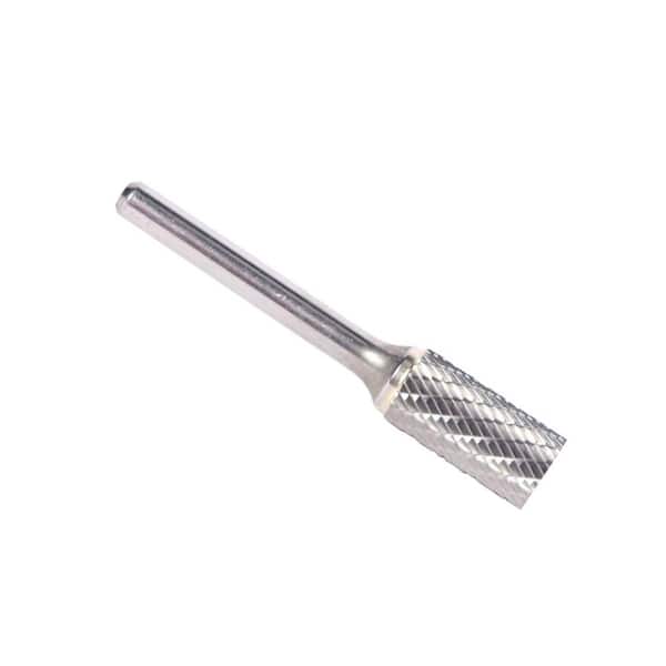 3/8 in. x 1 in. Cylindrical Solid Carbide Burr Rotary File Bit with 1/4 in. Shank