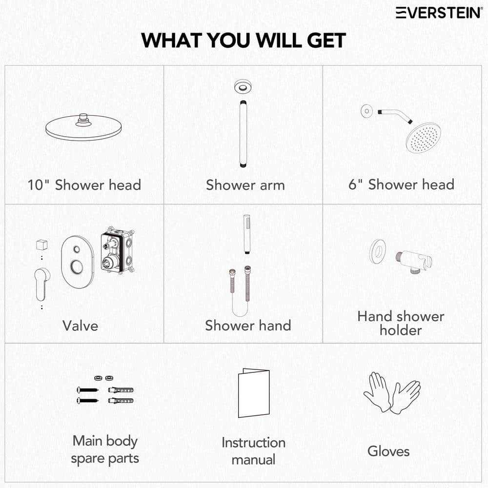 Brushed Nickel Dual Shower Head System with Handheld Spray