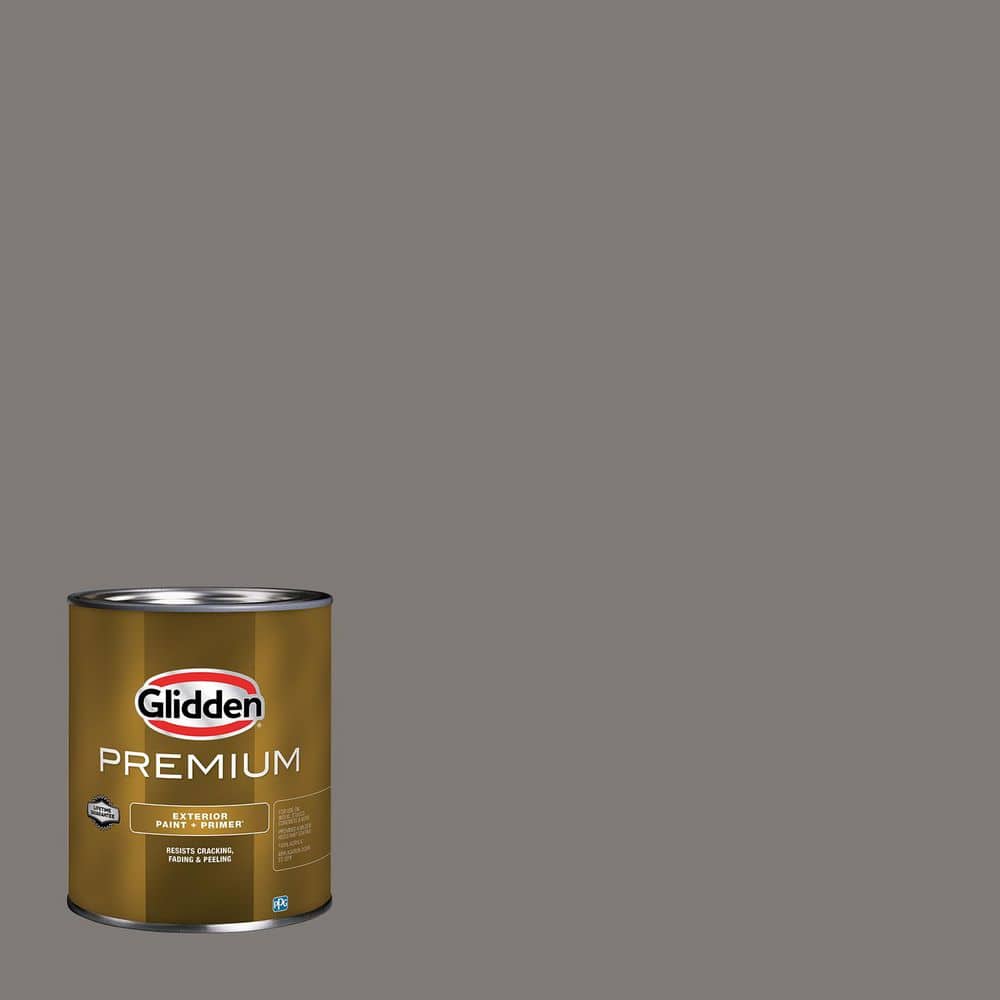 Glidden Premium 1 qt. PPG1007-6 Cool Charcoal Flat Exterior Latex