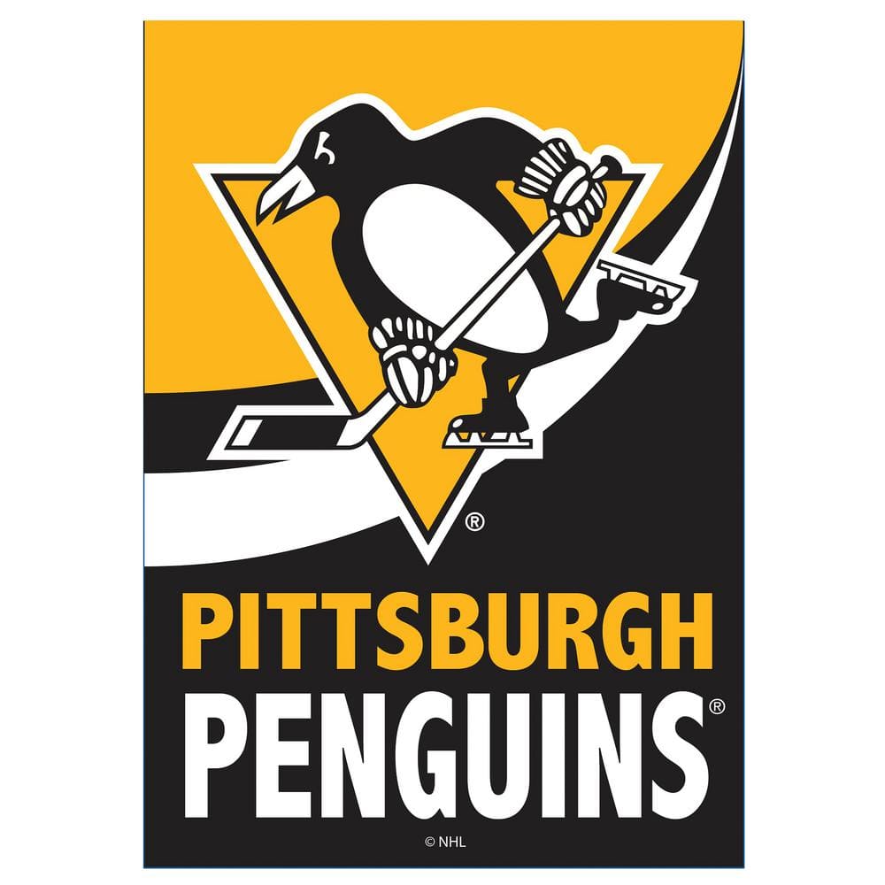 2 1/3 ft. x 3 2/3 ft. Pittsburgh Penguins Burlap House Flag price history on PriceWatchPro
