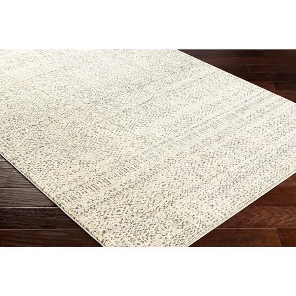 La Boheme Ivory Distressed 3 ft. x 7 ft. Indoor Runner Area Rug