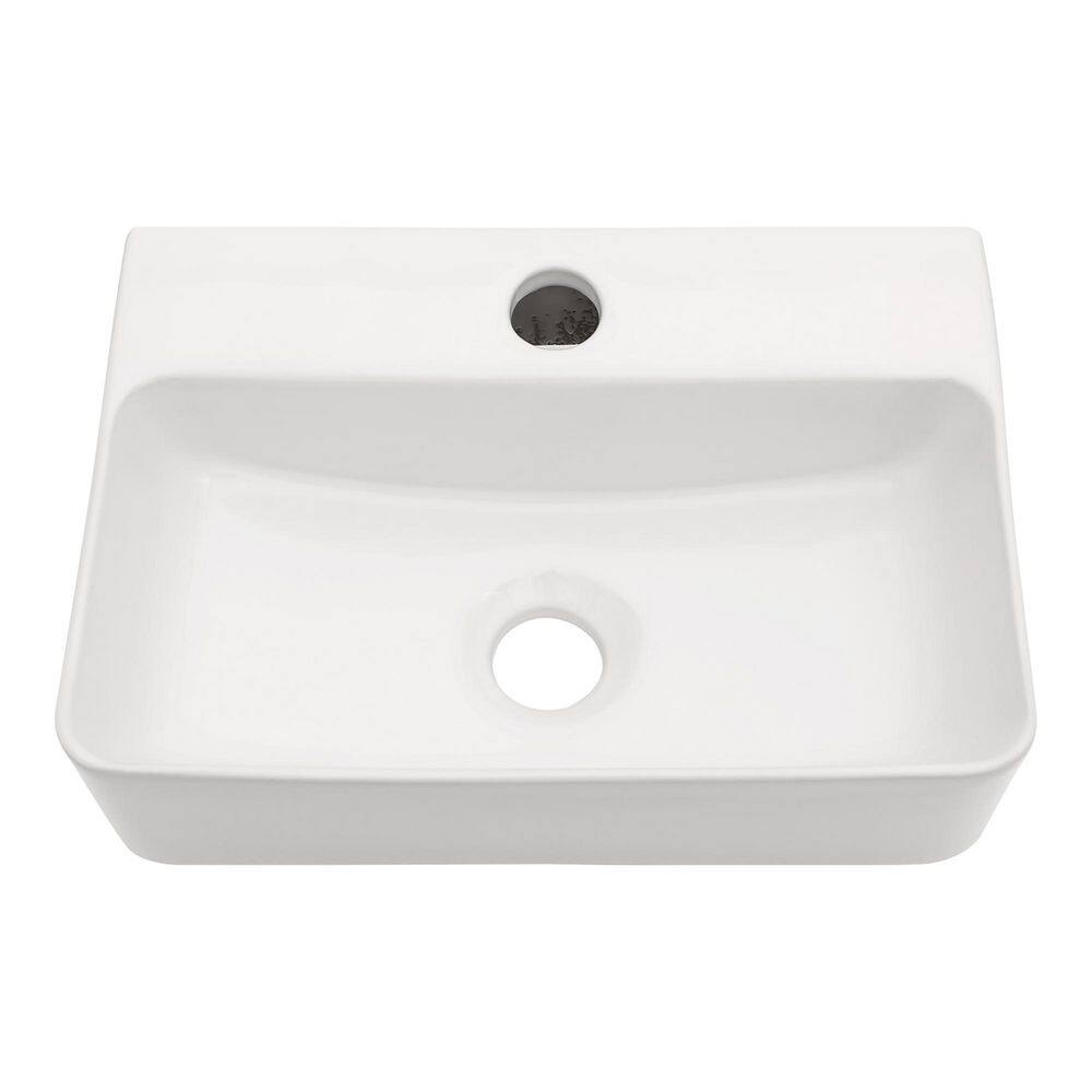 4.2 in. Ceramic Wall-Mounted Rectangular Bathroom Sink in White price history on PriceWatchPro