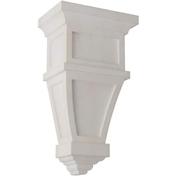 Ekena Millwork 6 in. x 11 in. x 4 in. Chalk Dust White Alpine Wood Vintage Decor Corbel