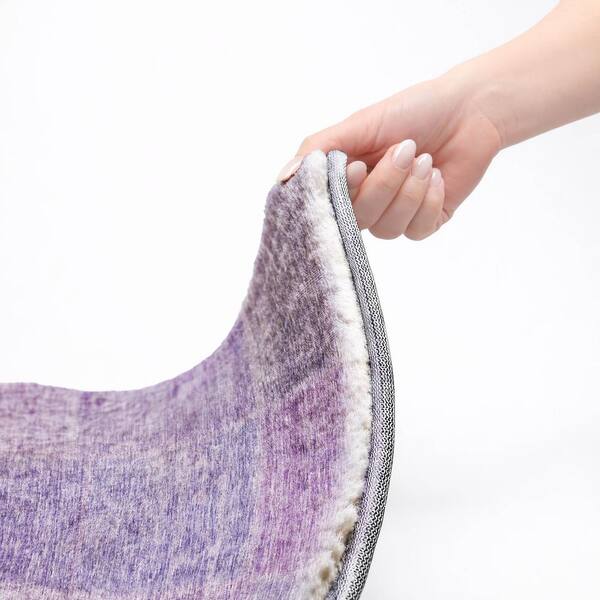 Dream Shag Premium Machine Washable Abstract ADS664 Lavender 2 ft. x 3 ft. Accent Rug