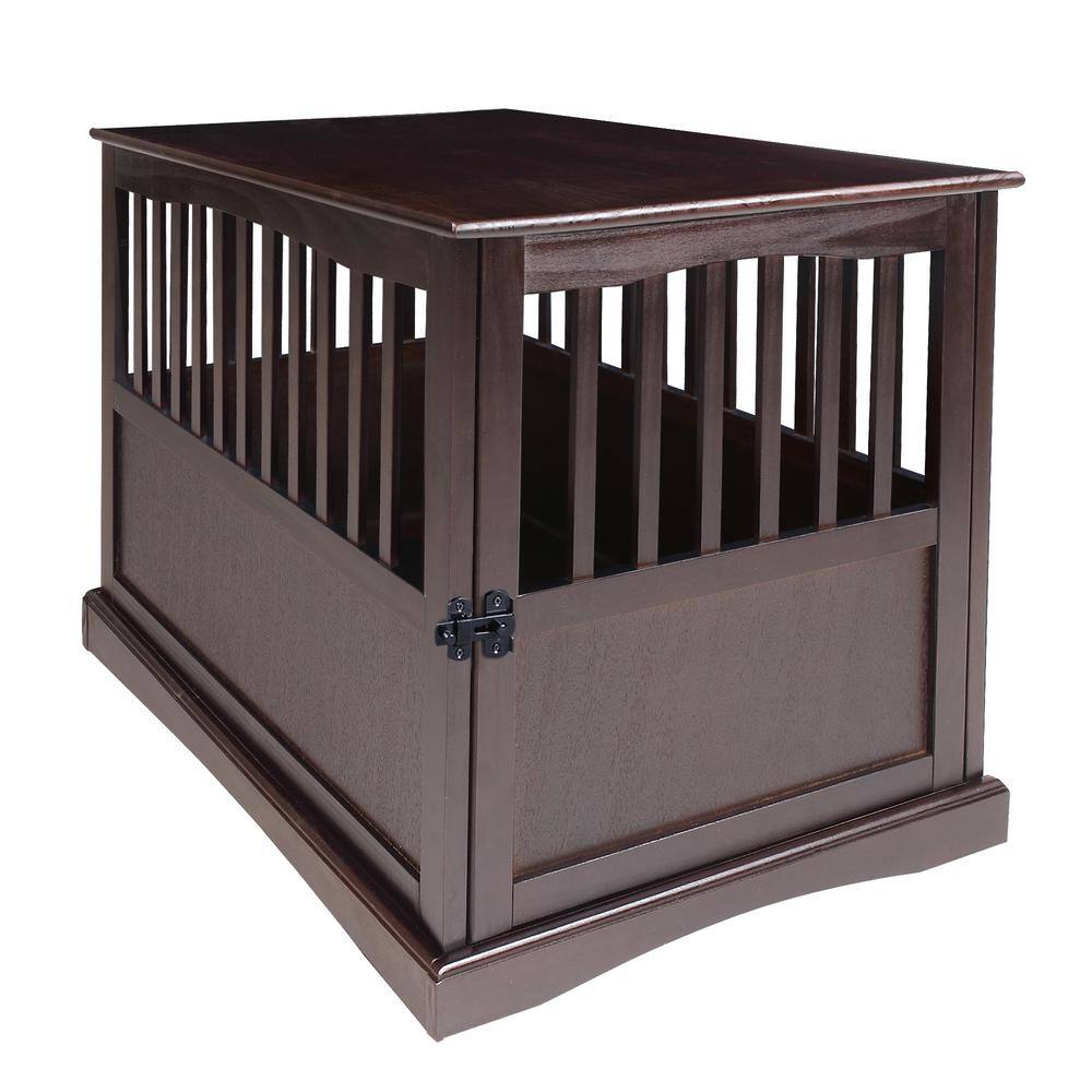 Espresso Deluxe Medium Pet Crate End Table up to 40 Lbs