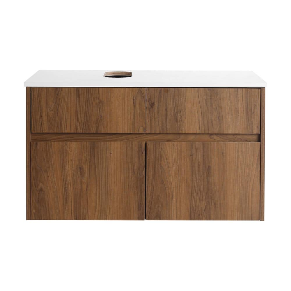 31.5 in. Plywood Floating Bath Vanity Cabinet without Top in Brown Ebony with 2-Soft Close Doors and 1-Drawer price history on PriceWatchPro